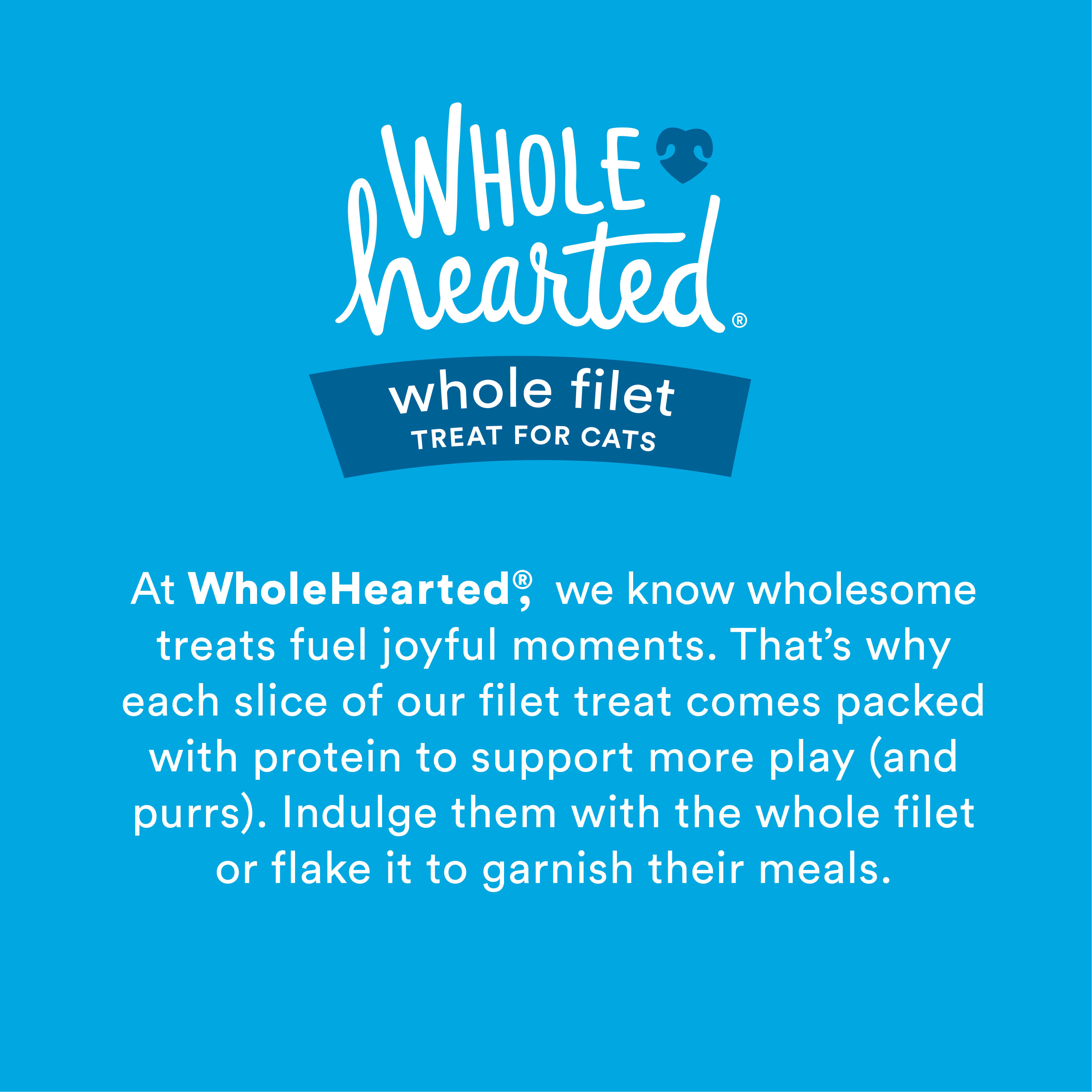 WholeHearted Protein-Rich Salmon Filet Cat Treat， 1 oz.