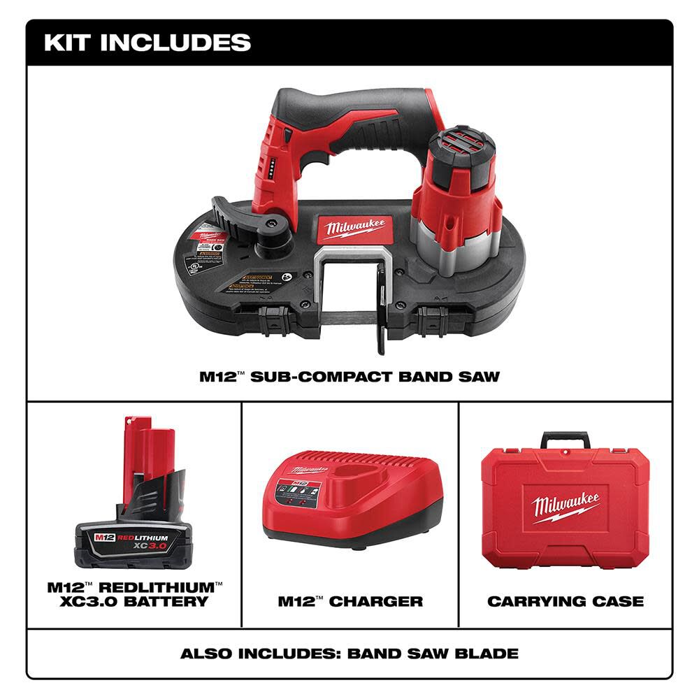 Milwaukee M12 Cordless Sub-Compact Band Saw Kit 2429-21XC from Milwaukee