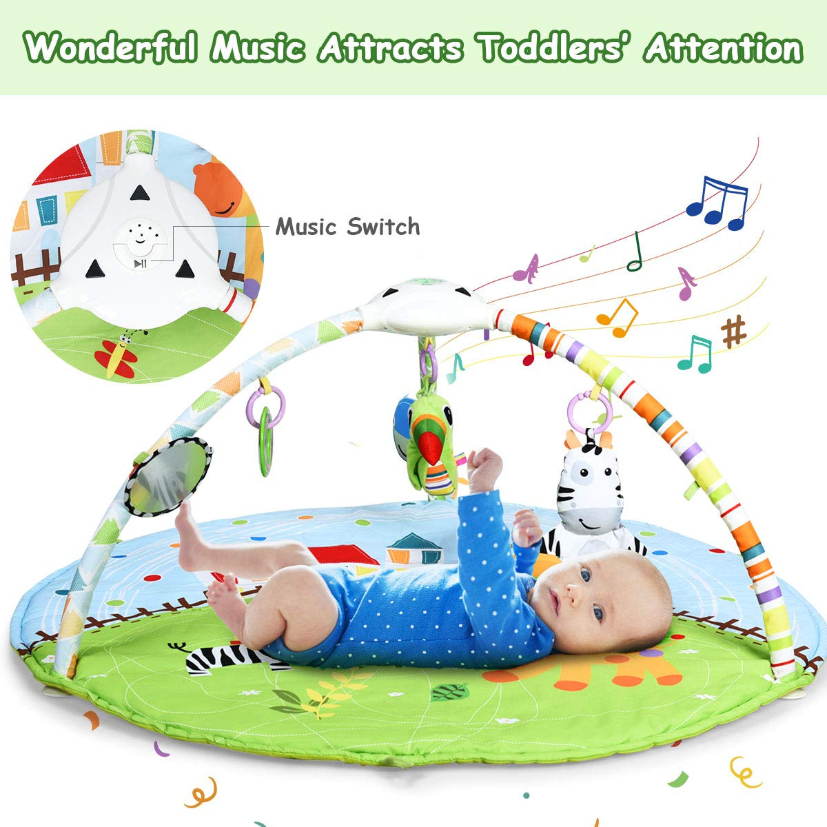 Baby 5-in-1 Farm Exploration Activity Gym Play Mat