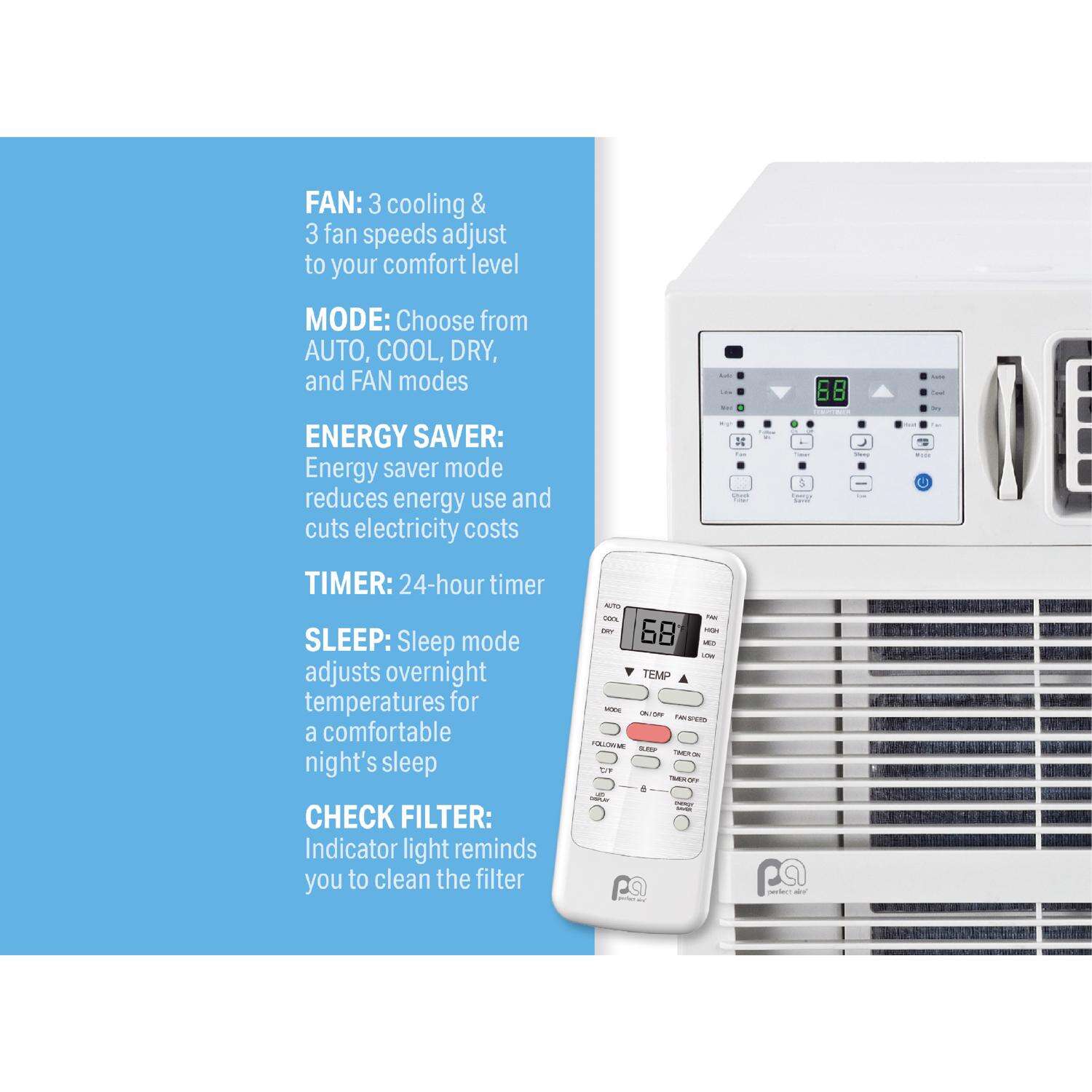 Perfect Aire 15000 BTU Window Air Conditioner w/Remote