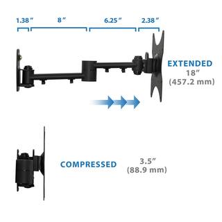 mount-it! Full Motion TV Wall Mount Arm Extension Up to 42 in. Screen Size MI-4151