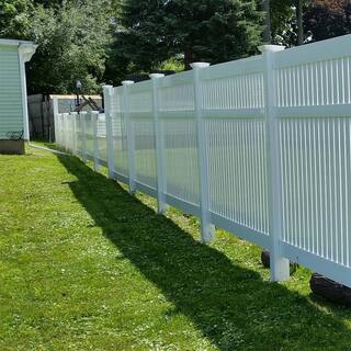 Weatherables 5 in. x 5 in. x 8.75 ft. White Vinyl Fence Blank Post LWPT-BLANK-5X105