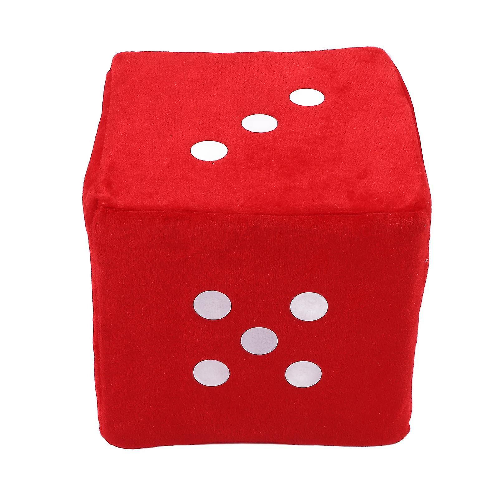 Plush Dice Toys Comfortable Stuffed Cubic Dice Toys Pillow for Home Sofa Decoration OrnamentRed