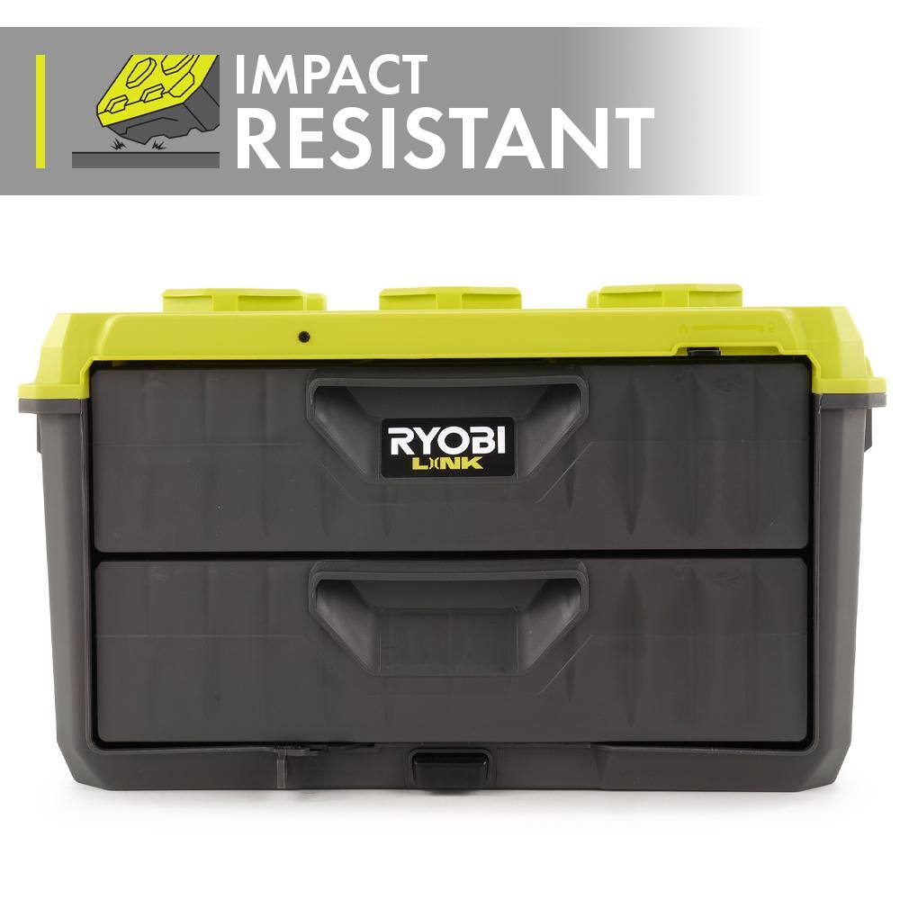 RYOBI LINK 2-Drawer Tool Box with 2-Drawer Divider STM301-STM308