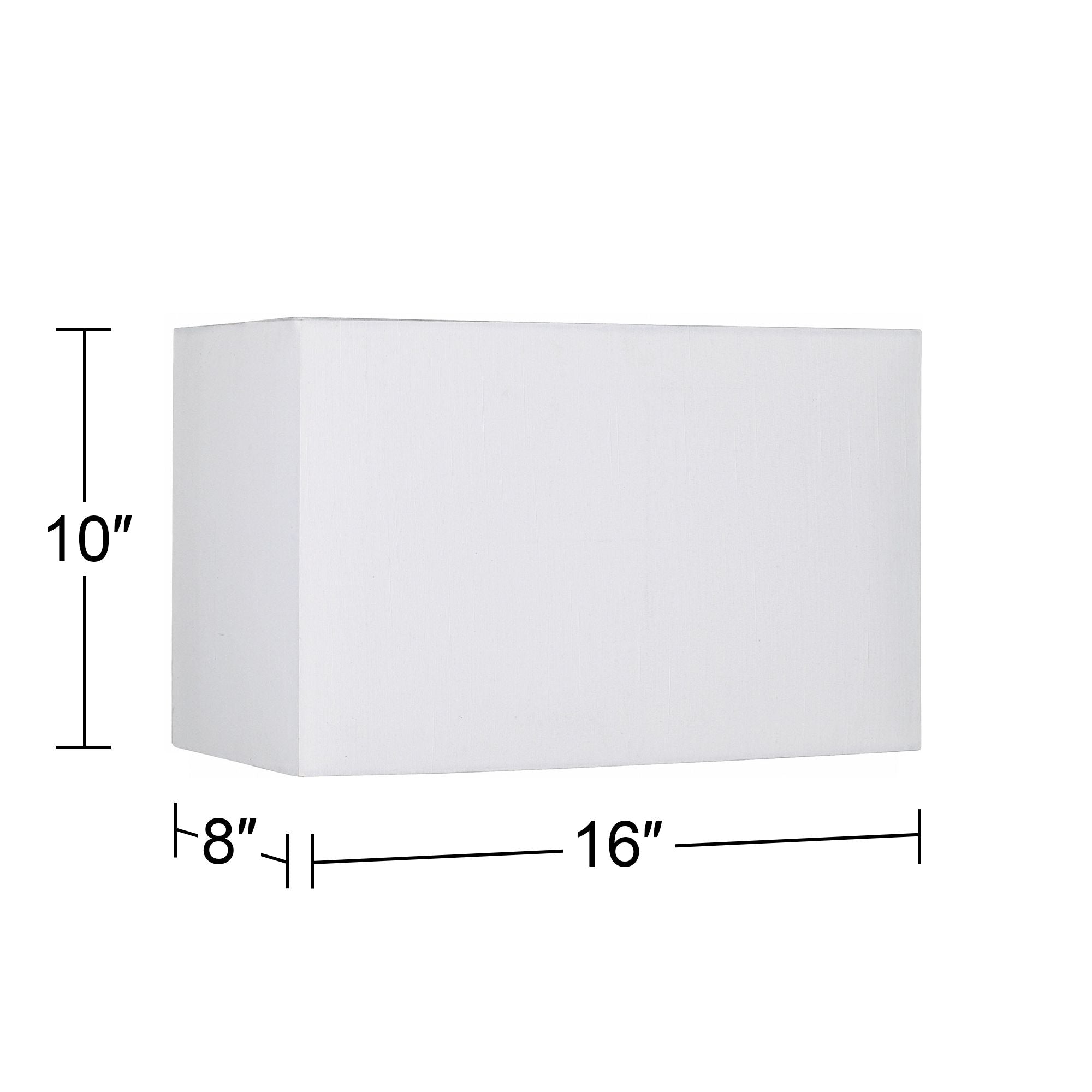 Brentwood White Medium Rectangular Hardback Lamp Shade 16