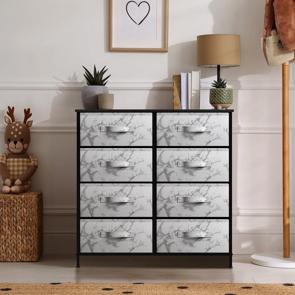 Dresser w/ 8 Drawers Furniture Storage Chest for Home  Bedroom