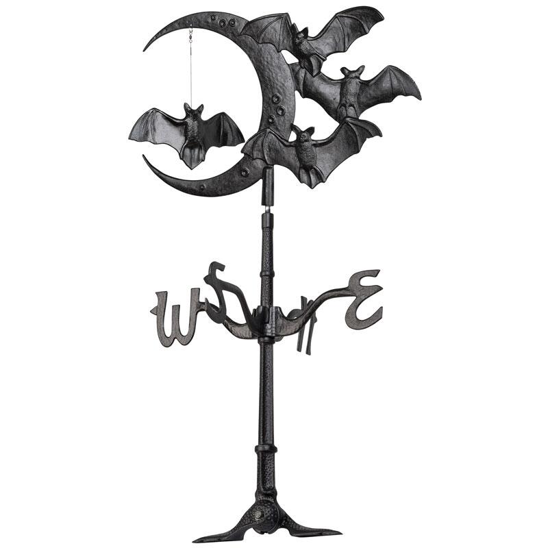 Whitehall Aluminum Halloween Bat Rooftop Weathervane - Black