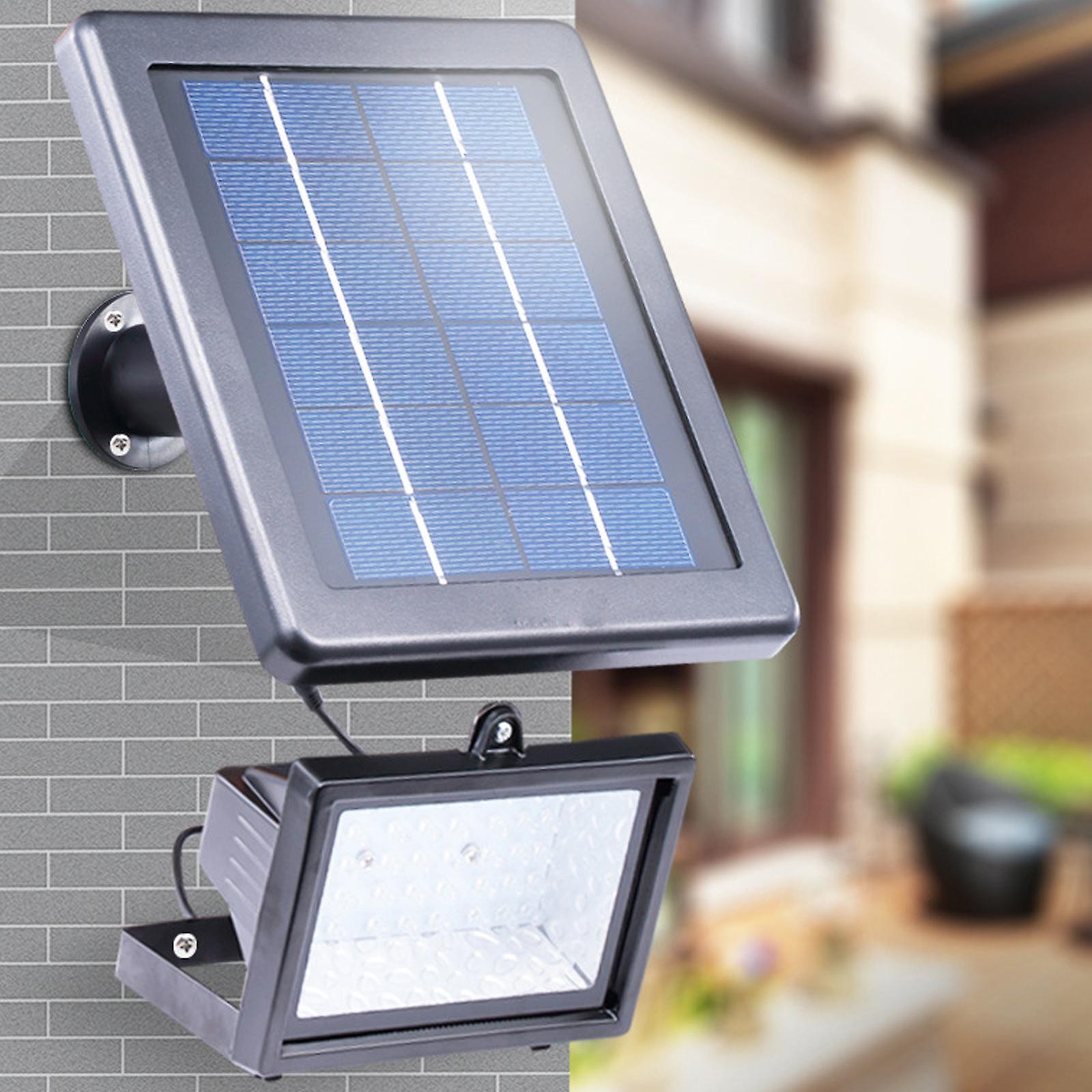 30led Solar Lamp Household Outdoor Waterproof Floodlight Solar Lawn Projector Street Lighting Wall Lamp Garden Solar Flood Light White Single Ear