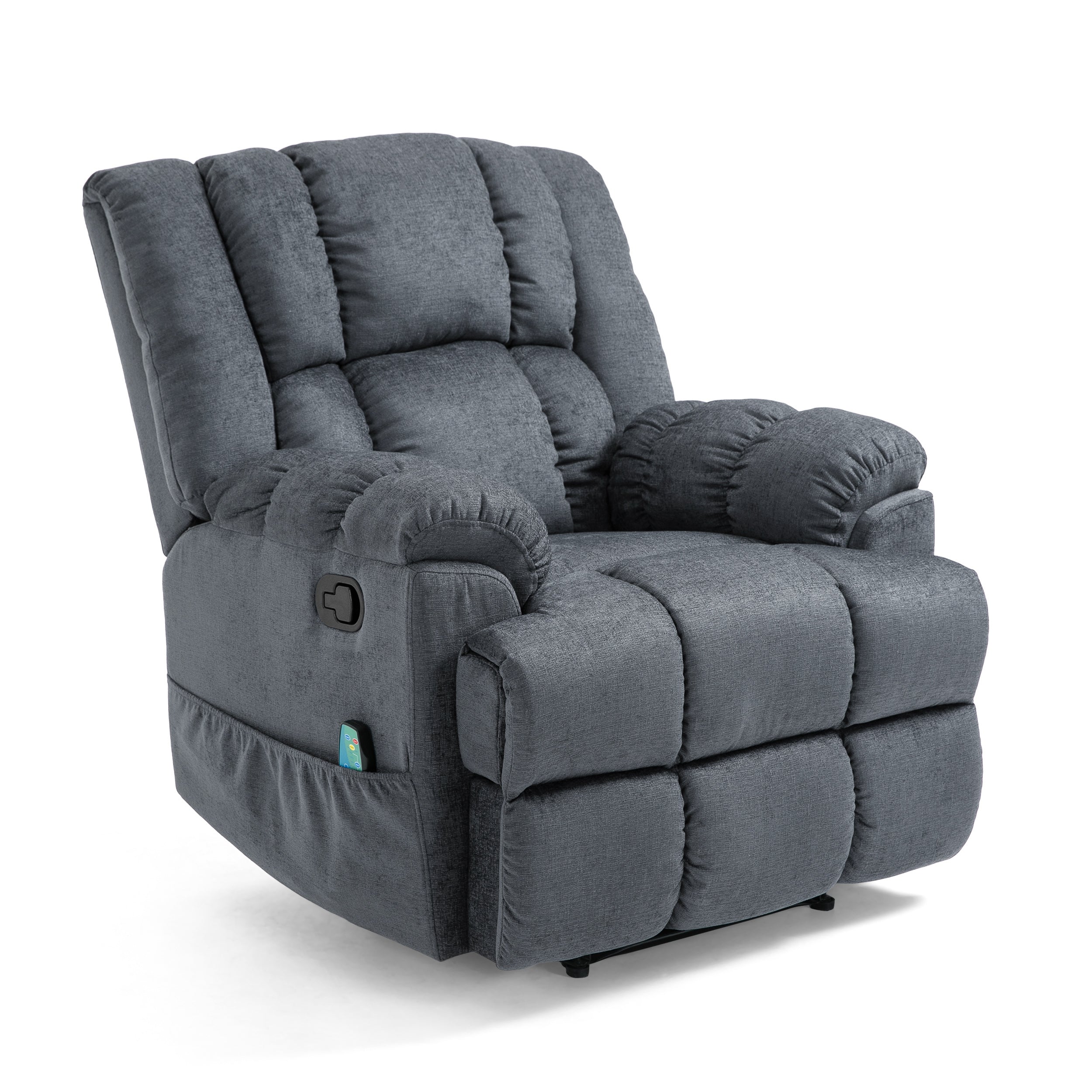 Siloam Contemporary Pillow Tufted Massage Recliner