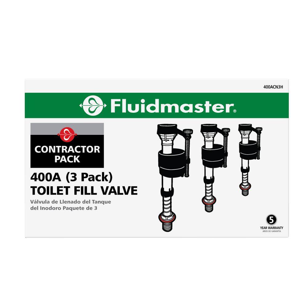 Fluidmaster 400A Universal Toilet Fill Dual Flush Valve (Contractor 3-Pack) 400ACN3HP5