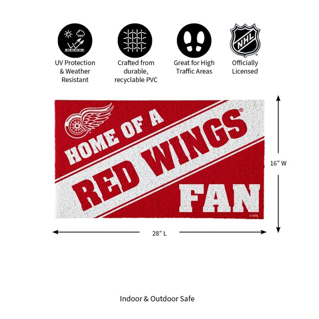 Evergreen Detroit Red Wings Pvc Mat Color