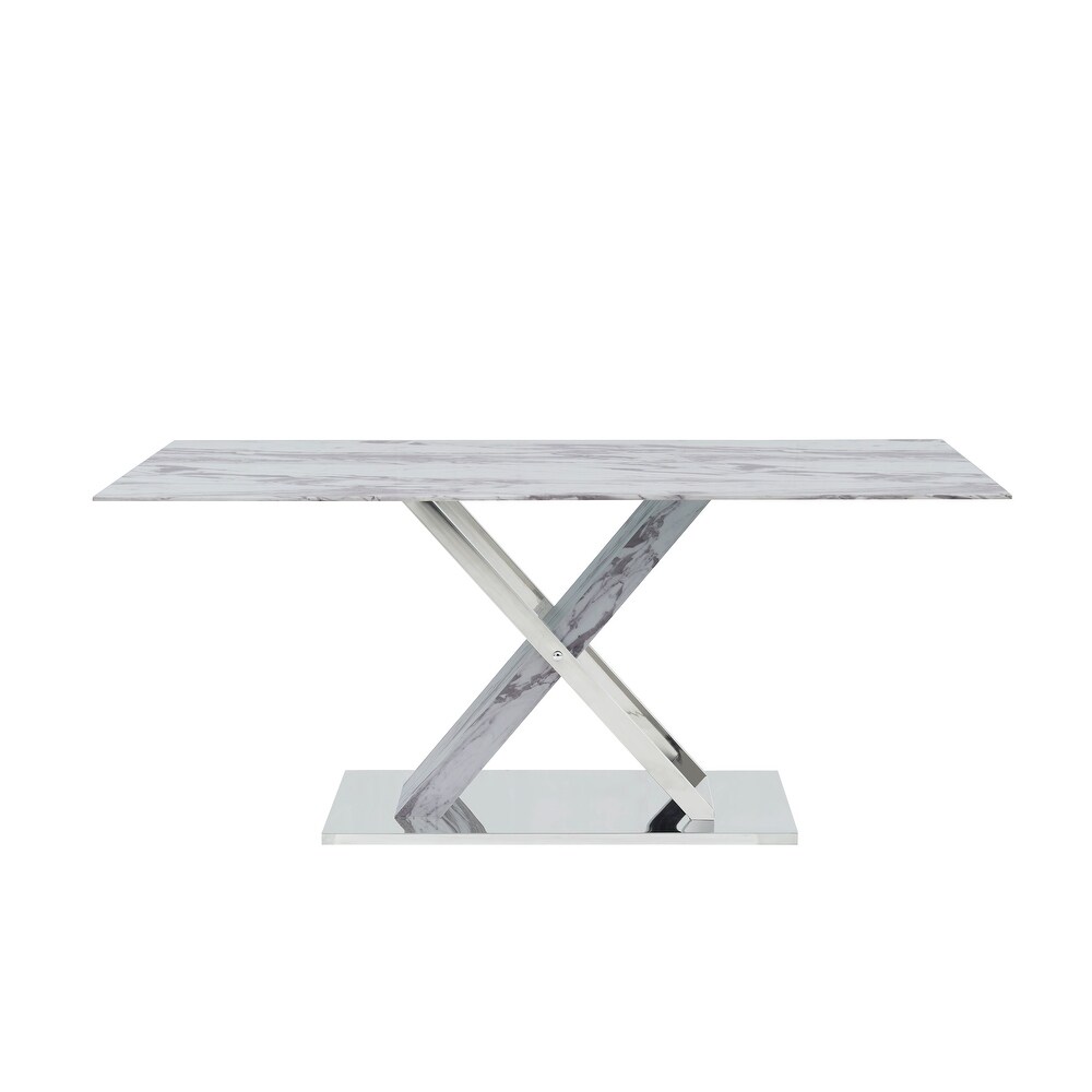 Global Furniture USA Marble Inspired Dining Table