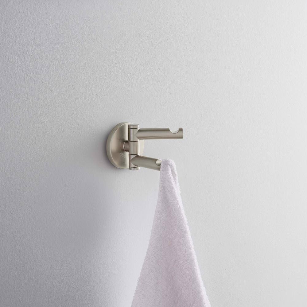 MOEN Align Swivel Double Robe Hook in Brushed Nickel YB0402BN