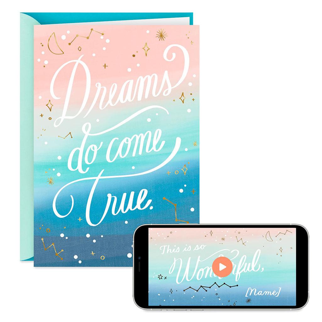 Hallmark  Dreams Do Come True Video Greeting Congratulations Card