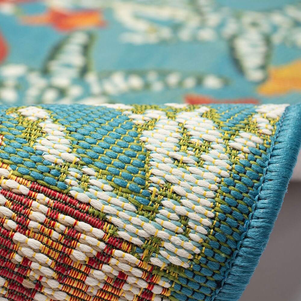 Liora Manne Esencia Starfish Song Indoor/Outdoor Mat Aqua 1'11\