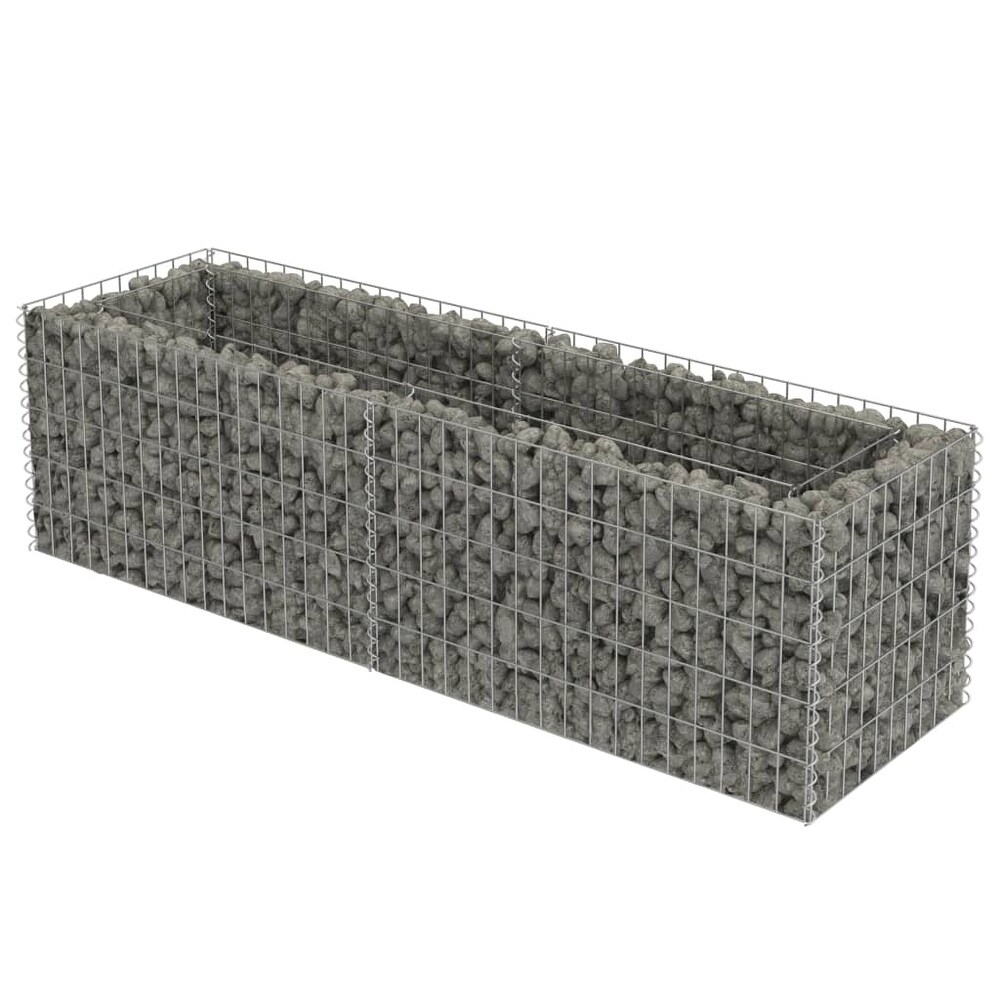 vidaXL Gabion Raised Bed Galvanized Steel 70.9\