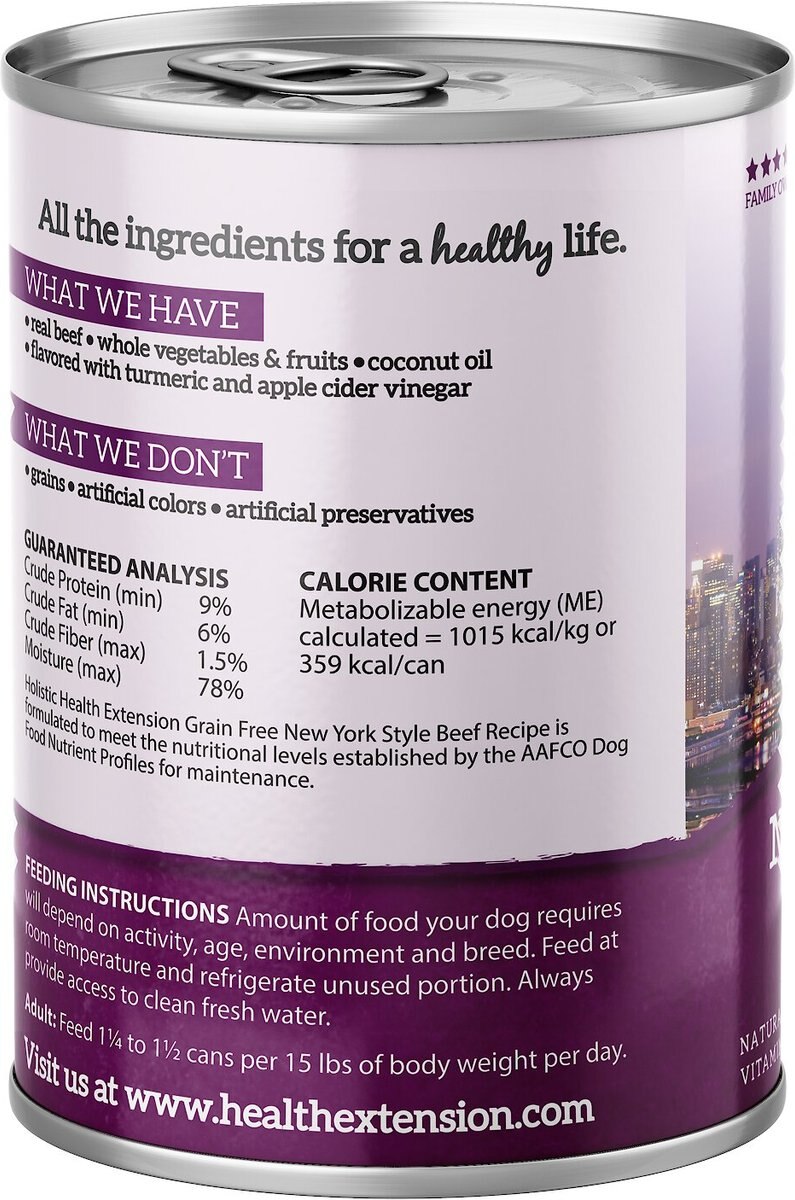 Health Extension Grain-Free New York Style Beef Recipe Canned Dog Food