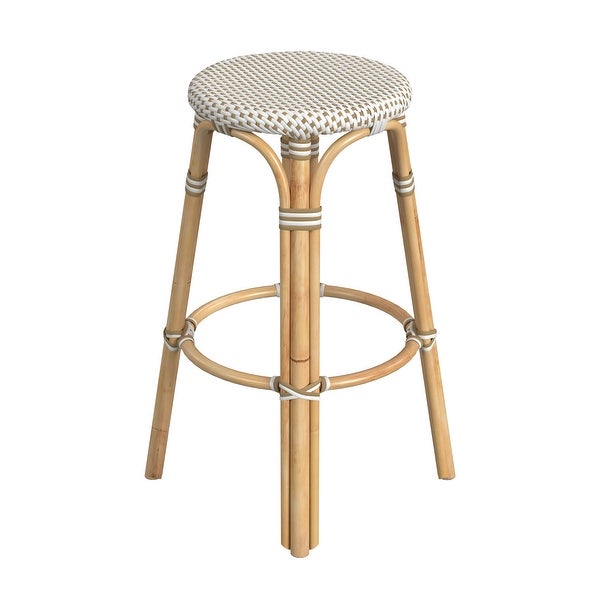 Tobias Rattan Round Bar Stool