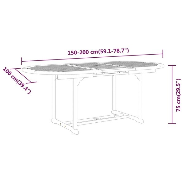 vidaXL Patio Table 78.7