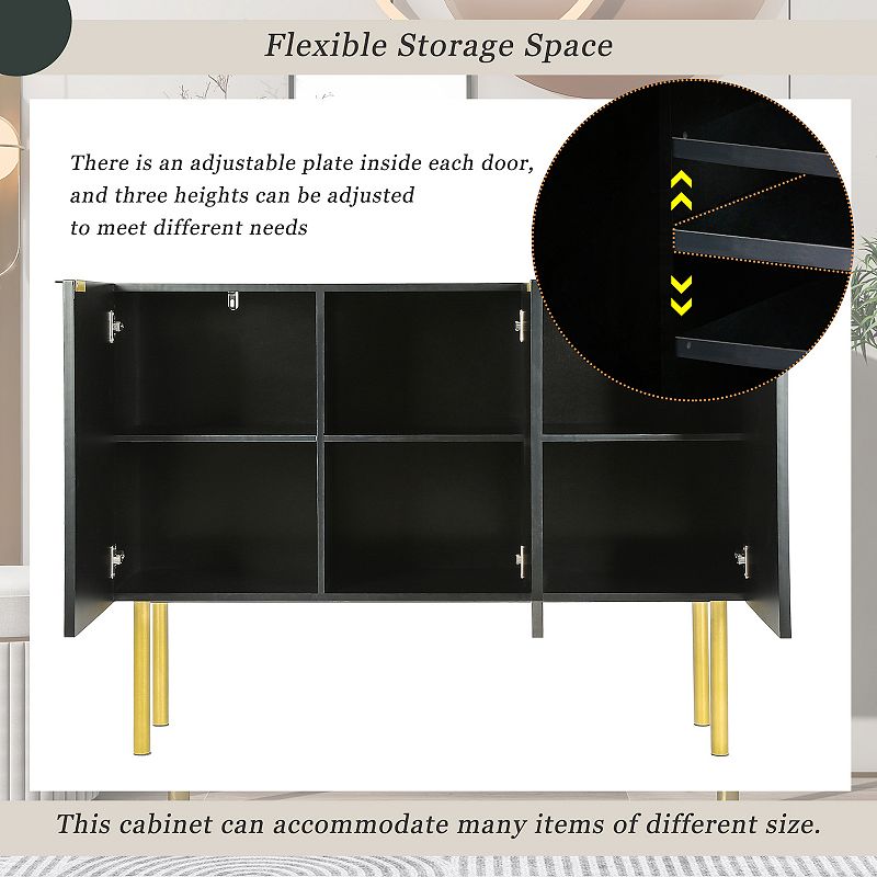 Merax Modern Simple and Luxury Style Sideboard Particle Board and MDF Board Cabinet