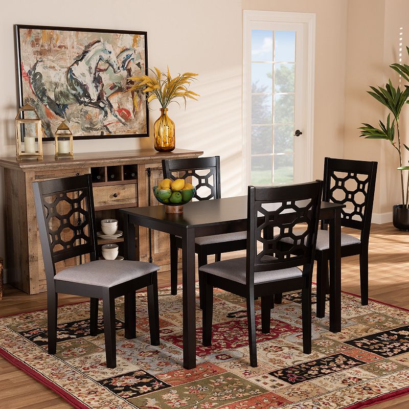 Baxton Studio Henry Dining Table and Chair 5-piece Set