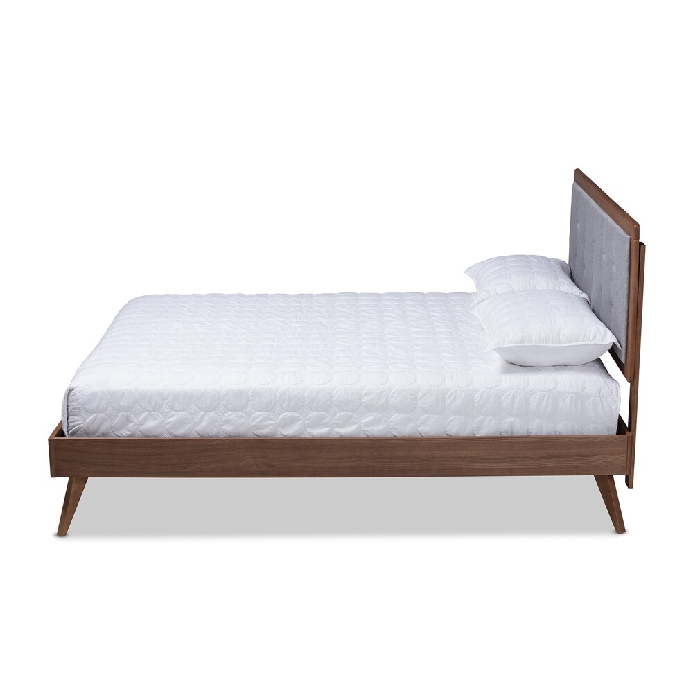 Carson Carrington Ulas Mid century Fabric Platform Bed