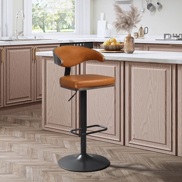 Art Leon Bentwood Swivel Adjustable Bar Stool