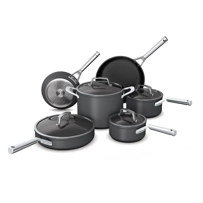 Ninja C39500 10-Piece Foodi NeverStick Premium 9.25-in Aluminum Cookware Set with Lid