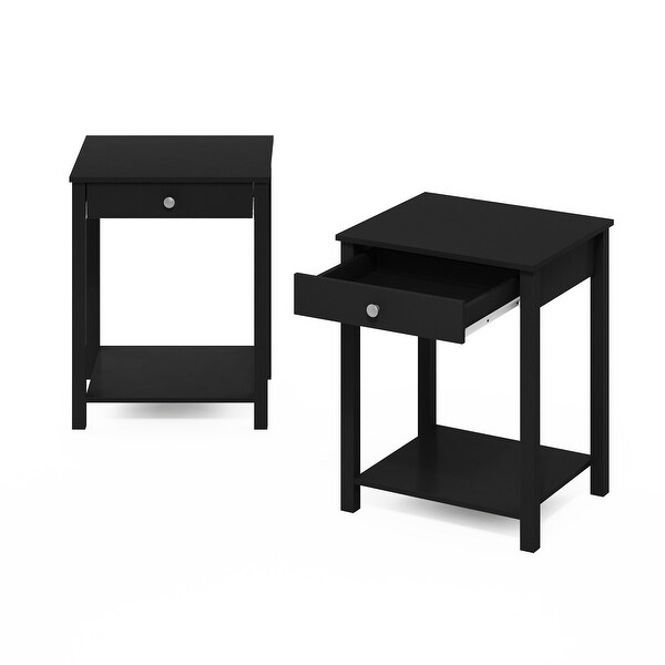 Furinno Classic Side Table with Drawer