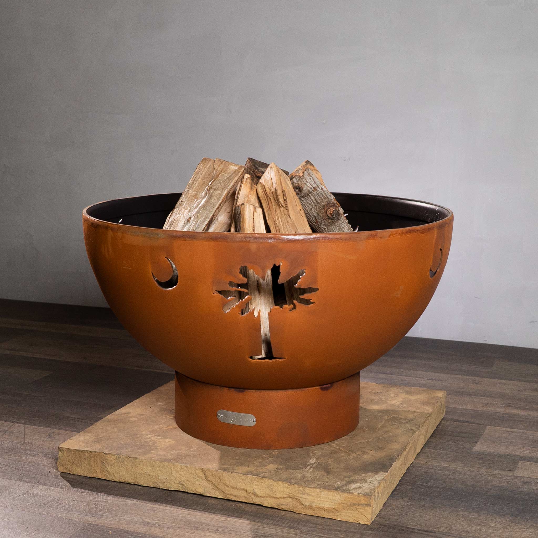 Fire Pit Art Tropical Moon Fire Pit