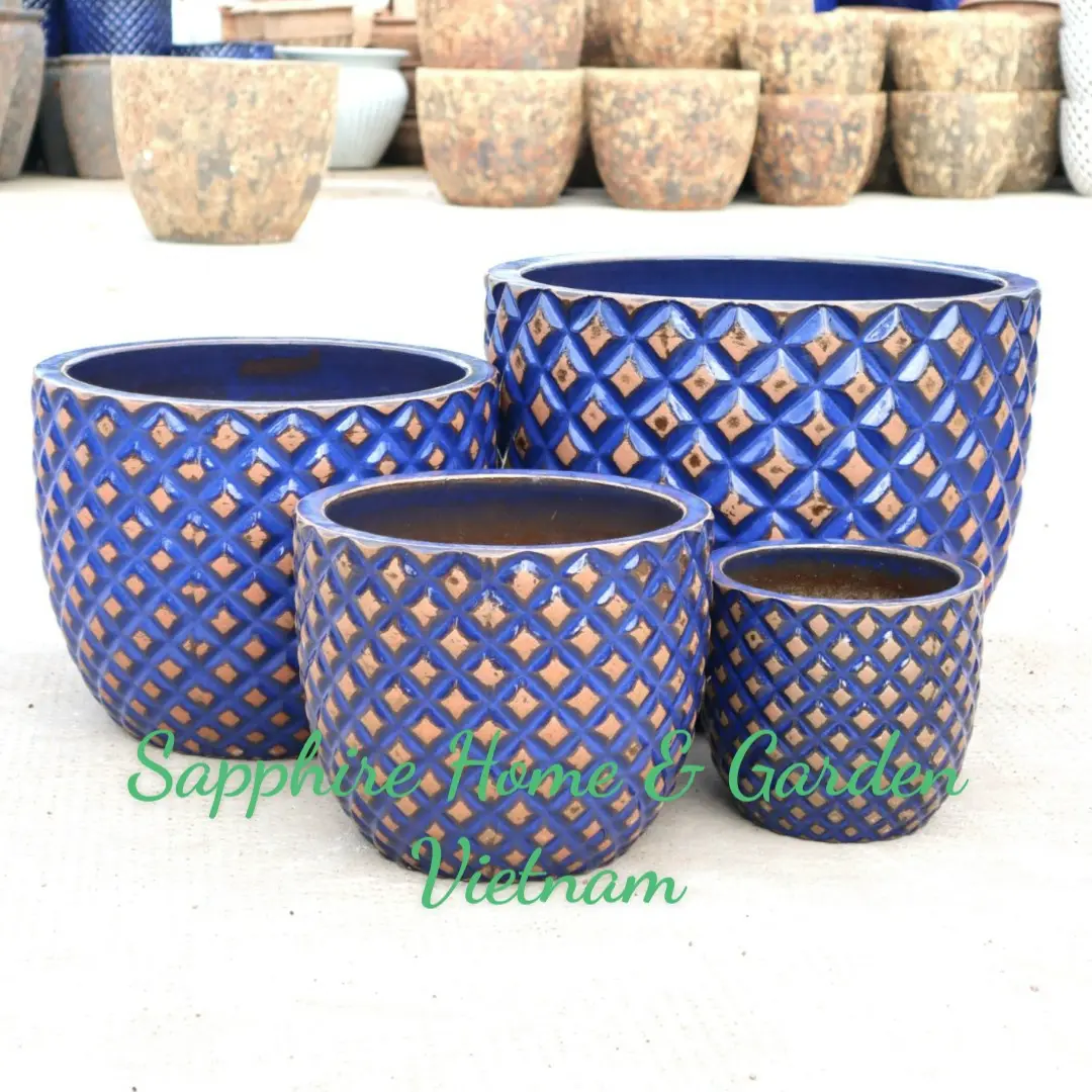 Big Flower Pot Ceramic Planter For Outdoor flower pots and planters Vietnamese Atlantis plant pots