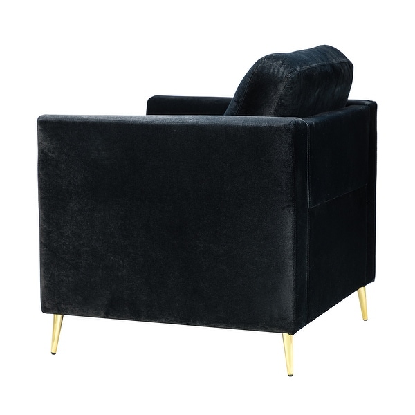 Clara Modern Upholstered Club Chair with Tufted Back by HULALA HOME