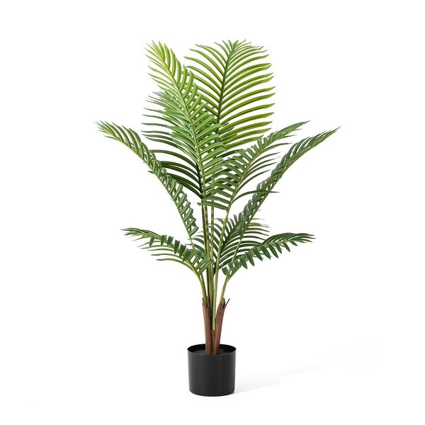 Glitzhome 43H Real Touch Areca Palm Artificial Fronds Tree in Pot