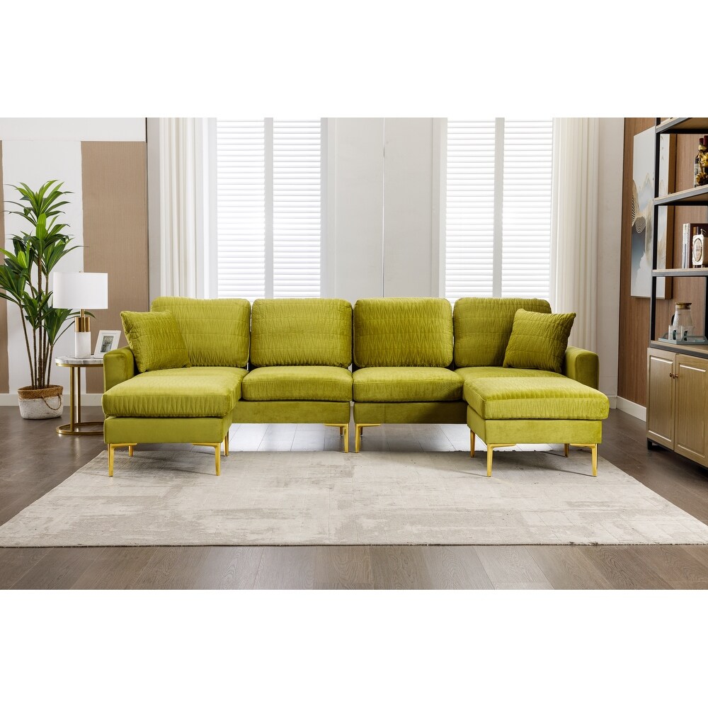 Modular Sectional sofa U Shaped Accent Sofa with Ottoman