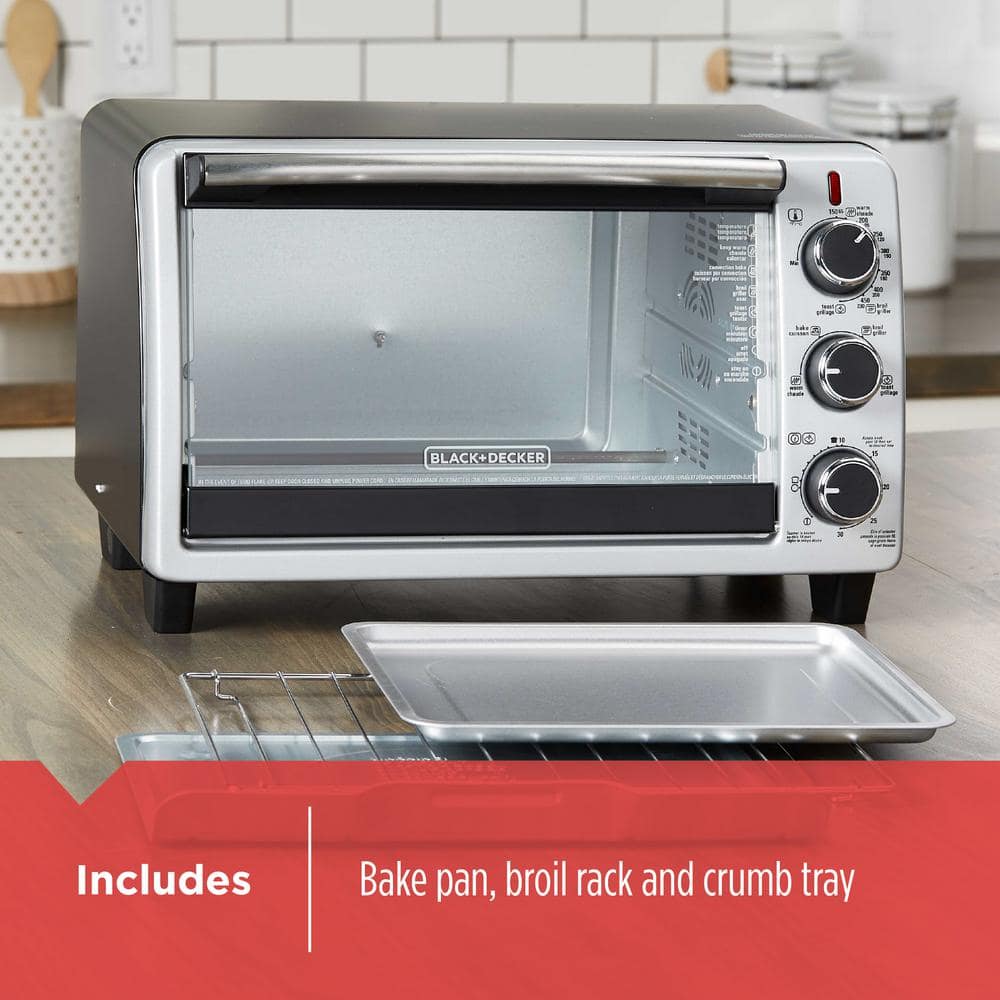 BLACK+DECKER 6-Slice in Black Toaster Oven TO1950SBD