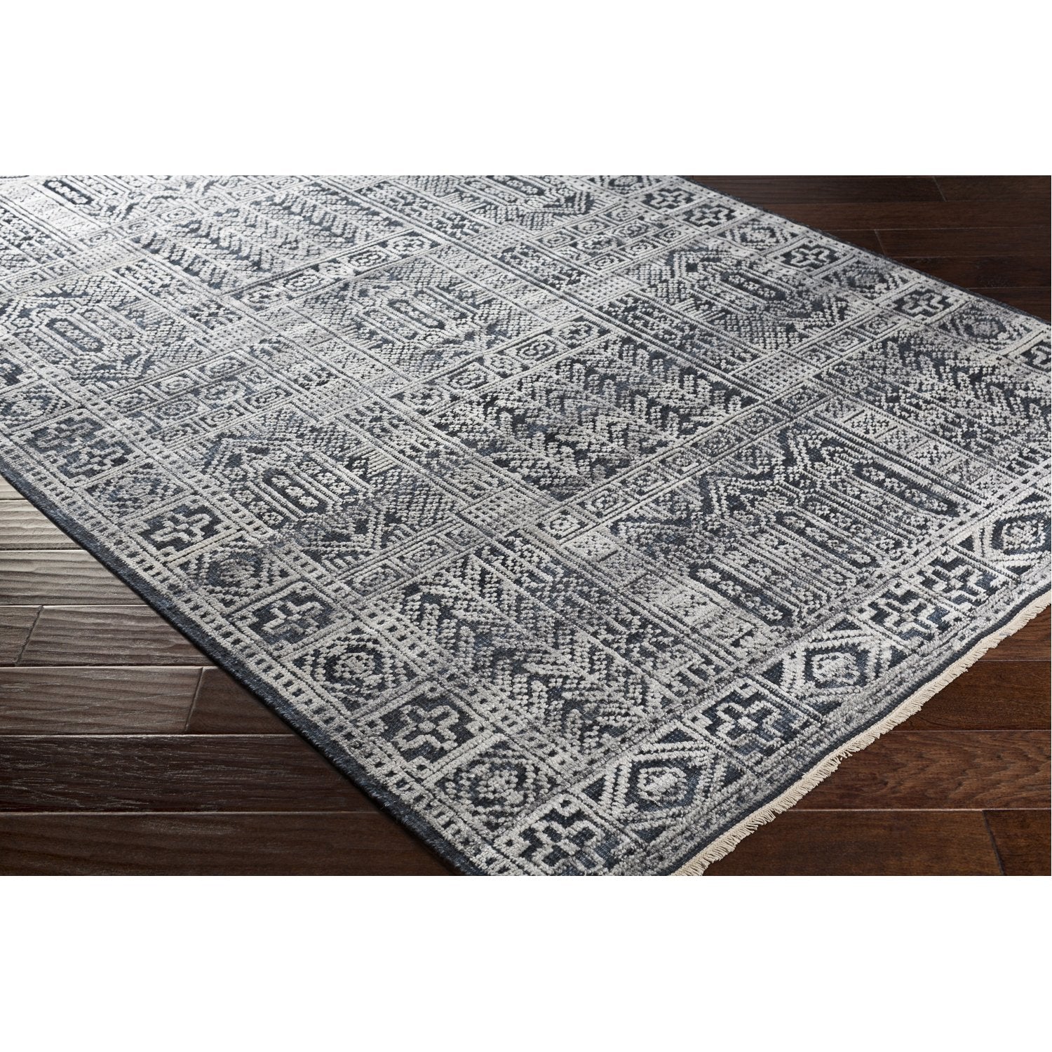 Nobility Hand Knotted Rug in Dark Blue