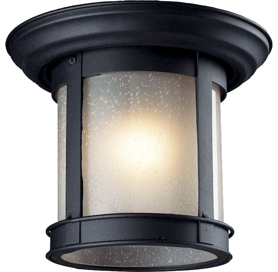 Z Lite Outdoor Flush Mount Outdoor Flush Mount Lt  Black  White Seed  514F BK   Transitional   Outdoor Flush mount Ceiling Lighting   by Lighting New York  Houzz