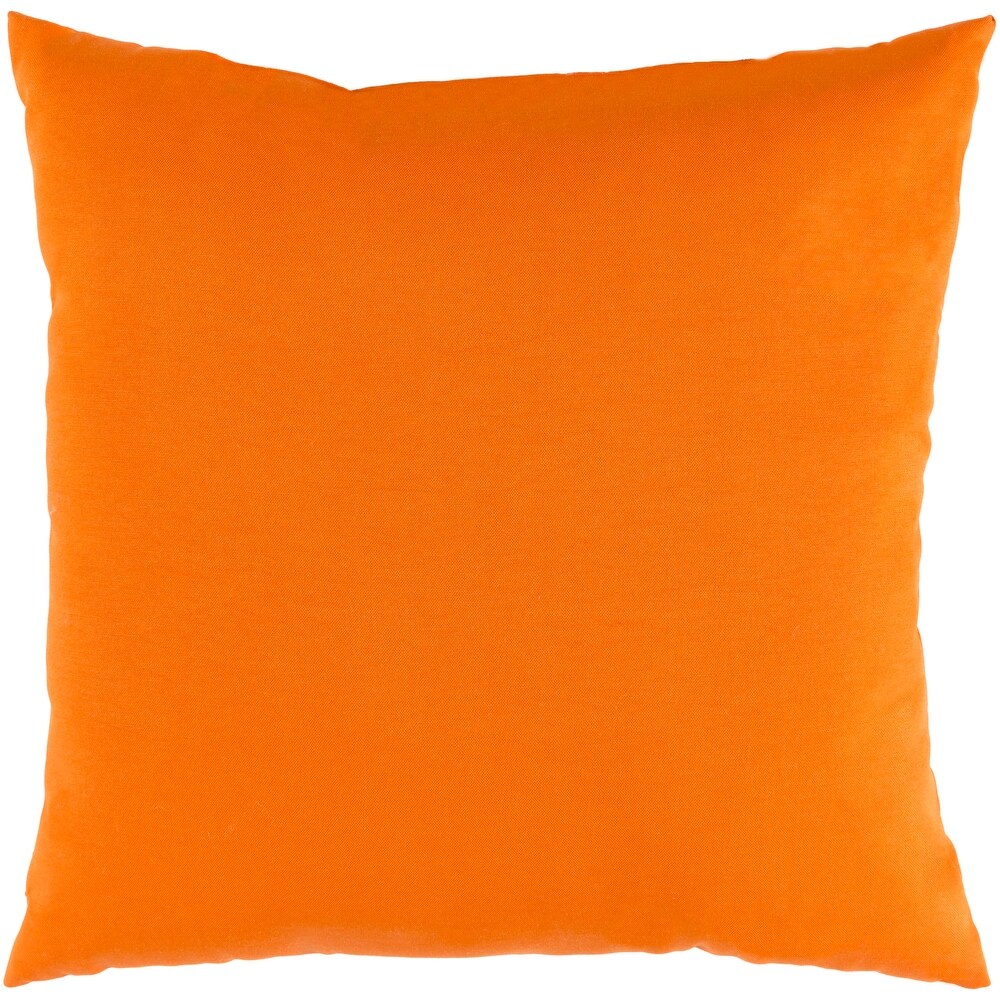 Miguel Orange Solid Indoor/ Outdoor Throw Pillow (16\