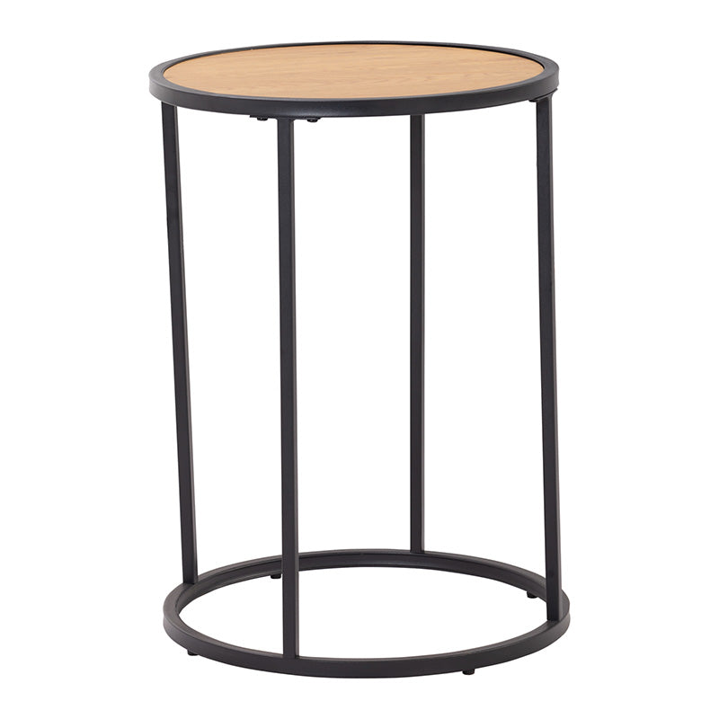 BRADFORD Side Table 40cm  - Natural & Black