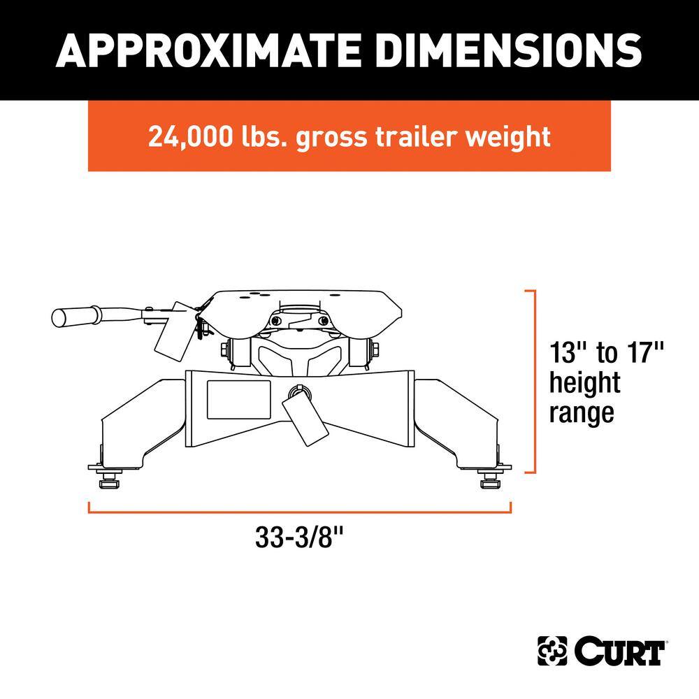 CURT A25 5th Wheel Hitch with Ford Puck System Legs 16036