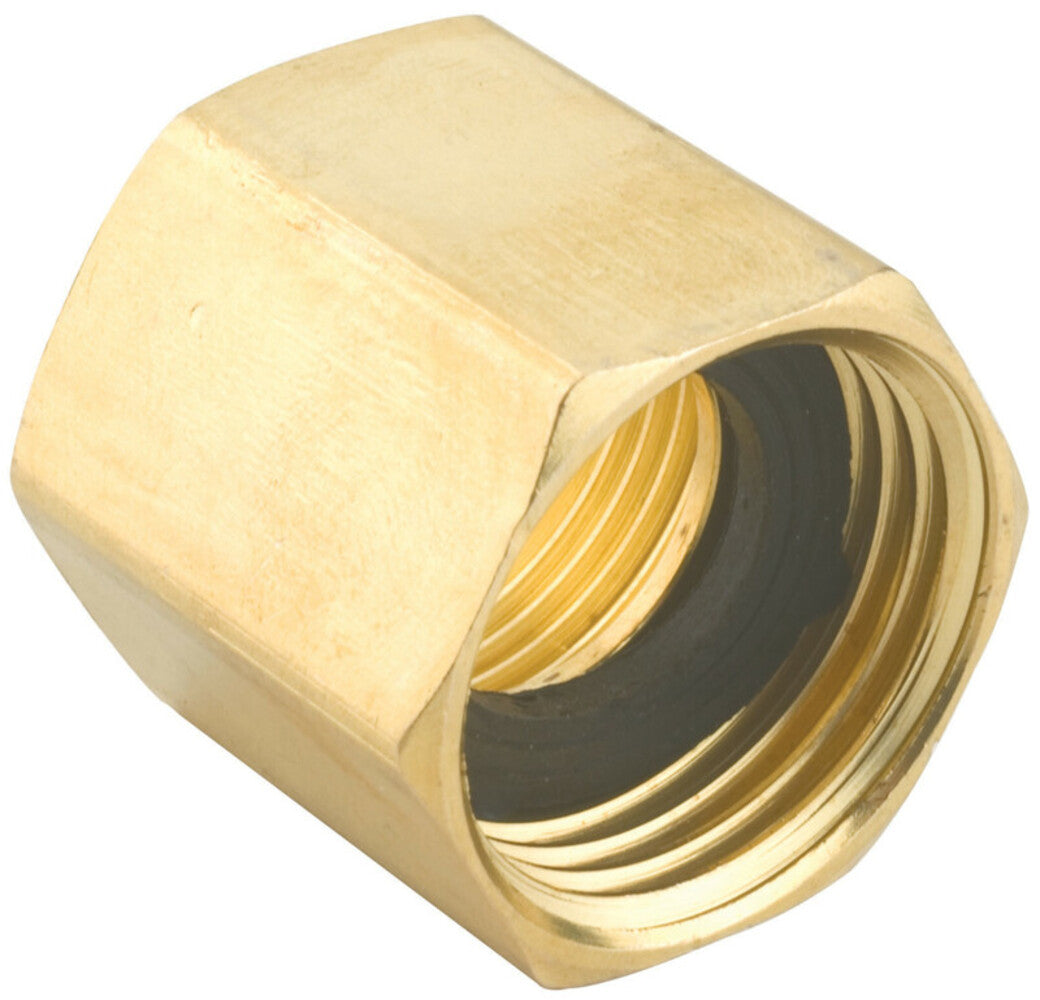 Gilmour 7FP7FH Double Hose Connector， 3/4 X 3/4 in， FNPT X Female NH， Brass