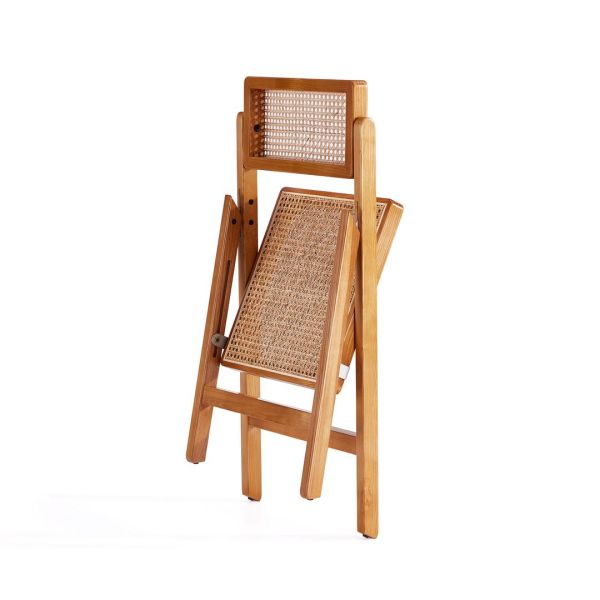 Pullman Folding Dining Chair in Nature Cane- Set of 2