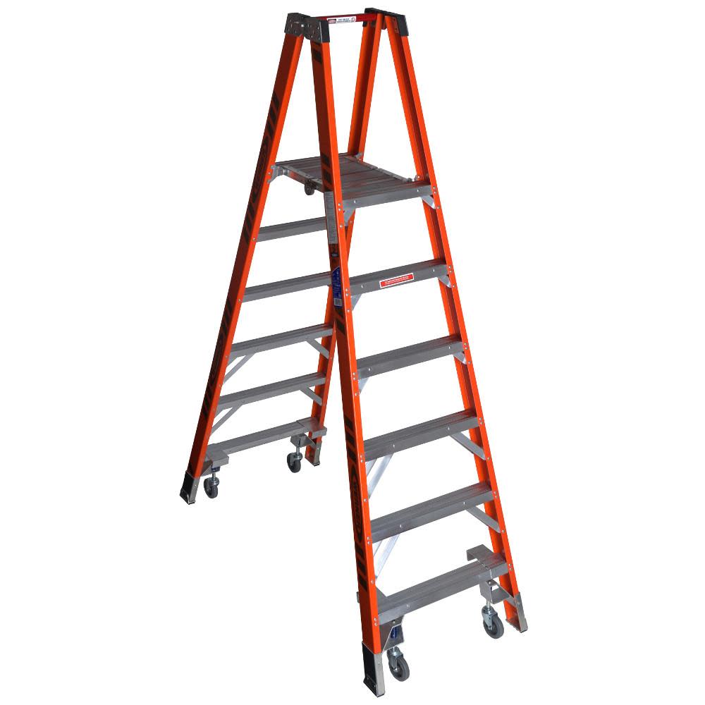 6 Ft. Type IA Fiberglass Platform Ladder w/Casters