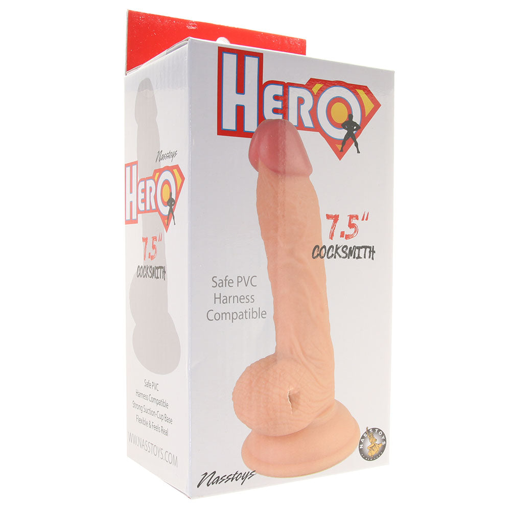 Hero Cocksmith 7.5 Inch Dildo in White