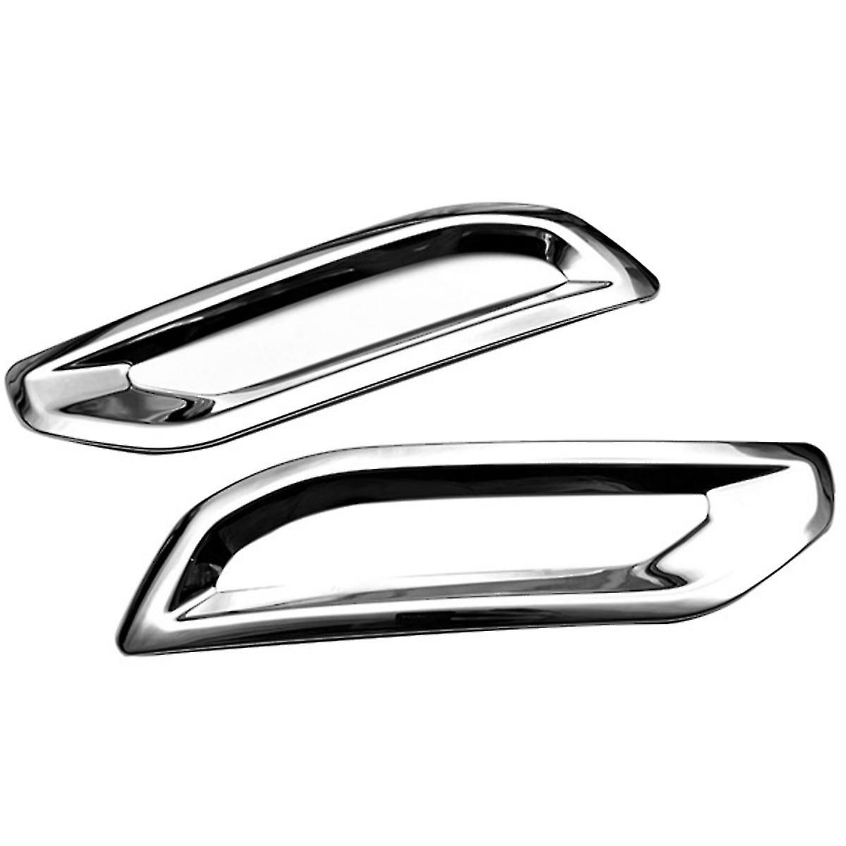 For 2022 Rear Bumper Lower Trim Lower Fog Lamp Panel Frame Abs Chrome Accessories