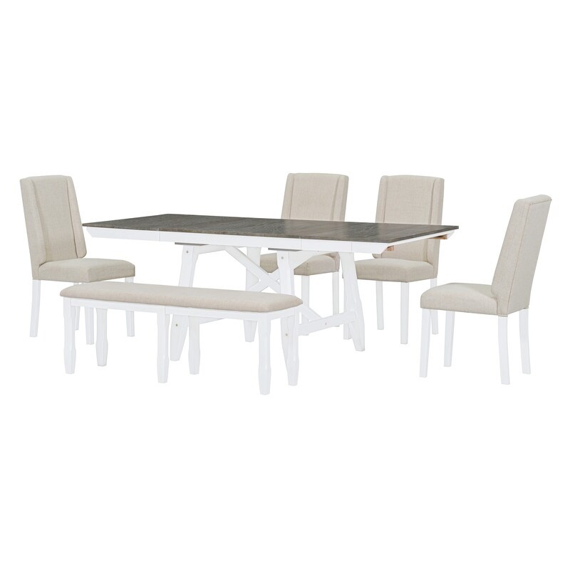 6 Piece Dining Table Set with two 12\