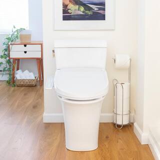 Brondell Swash Select Sidearm DR801 Electric Bidet Seat for Elongated Toilets with Warm Air Dryer and Deodorizer in White DR801-EW