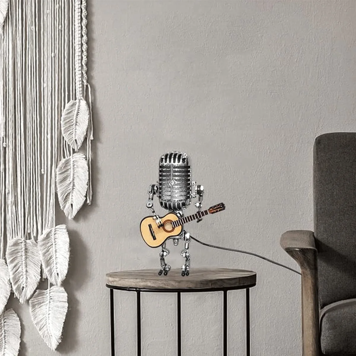 🔥  49% OFF🎁Vintage Metal Microphone Robot Desk Lamp🎸