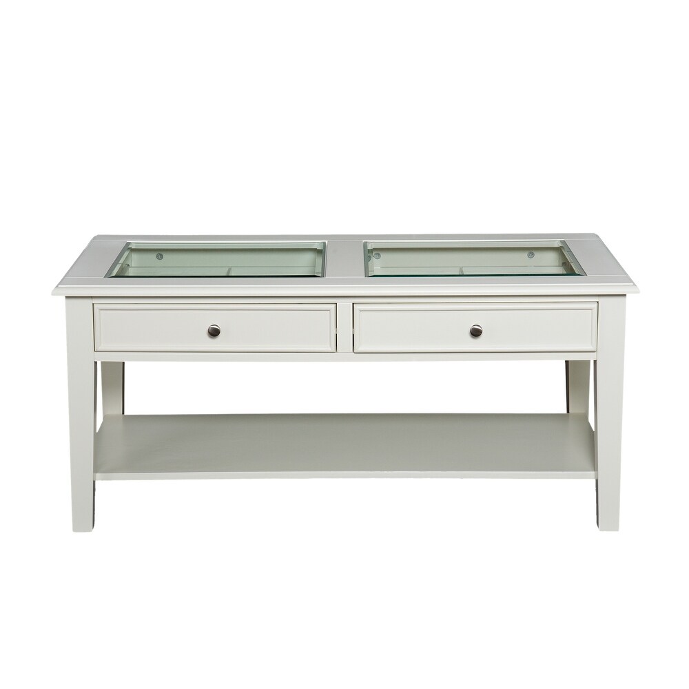 SEI Furniture Transitional Display Coffee Table with Storage