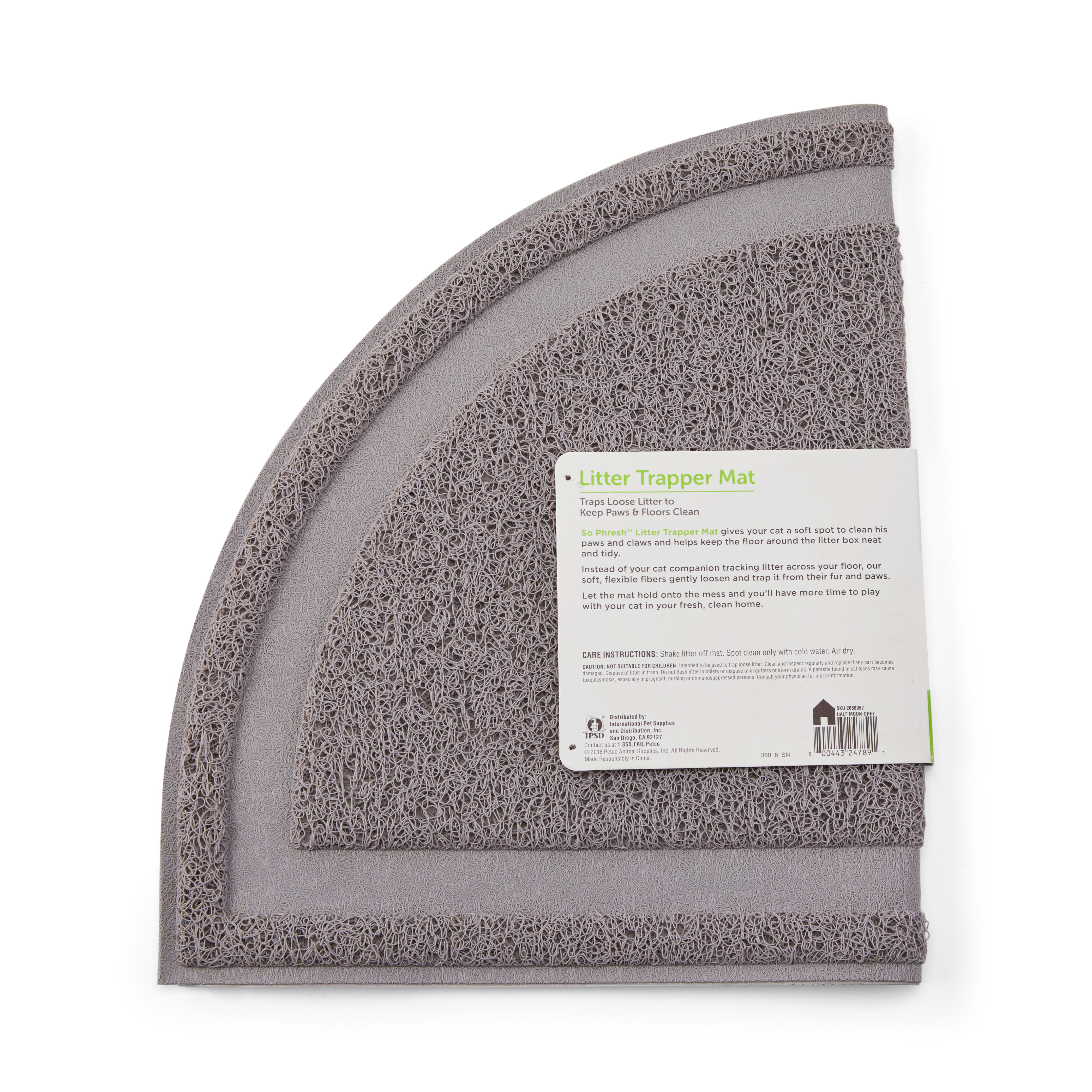 So Phresh Half Moon Shape Cat Litter Trapper Mat， Medium